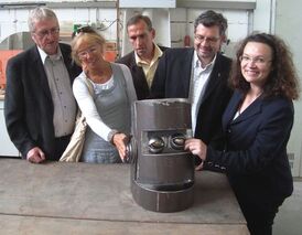 Gemeinsam im Einsatz für mehr Beschäftigung: Henner Schmidt, Liesel Koschorreck MdL, Peter Brendel von der „low-tec“, Di